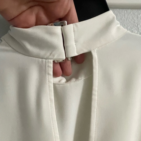 Topshop White Belted Playsuit Shorts Jumpsuit Romper Size 8 - Picture 5 of 12